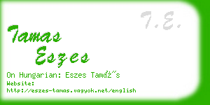 tamas eszes business card